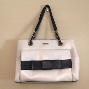 Kate Spade White & Navy Shoulder Bag
